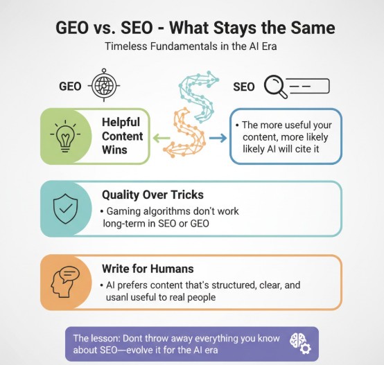 GEO vs. SEO – What Stays the Same